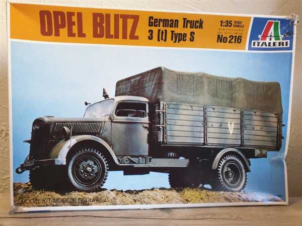 Italeri 216 Opel Blitz German Truck 3 T Type S Militär 1:35 Modellbausatz