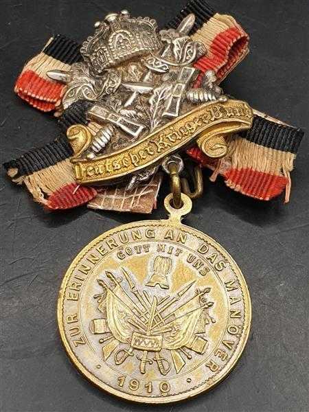 Medaille Orden Ein Reich Ein Volk Ein Gott Manöver 1910 Deutscher Kriegerbund