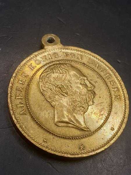 Orden Medaille Albert König von Sachsen 1870 Villiers Brie 1895 Militaria