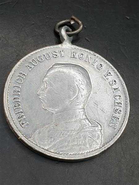 Orden Medaille Friedrich August König Sachsen Mit Gott für Kaiser Vaterland