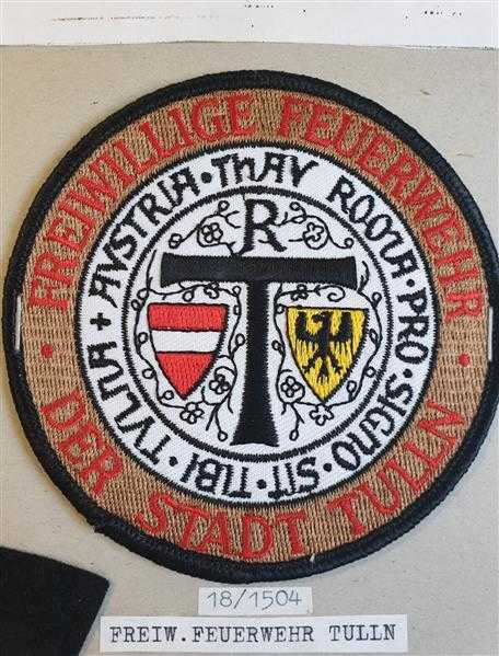 Österreich Austria Ärmelabzeichen Patch Aufnäher Tirol Feuerwehr Stadt Tulln