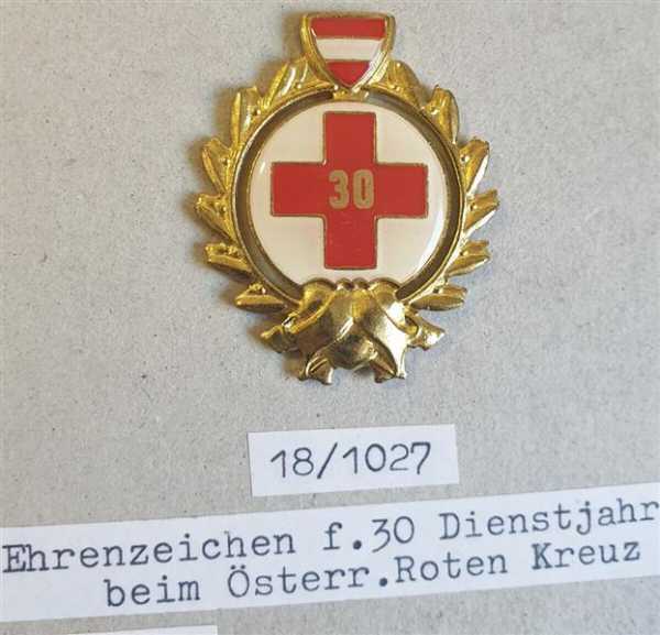 Österreich Austria Ehrenzeichen 30 Dienstjahre Roten Kreuz