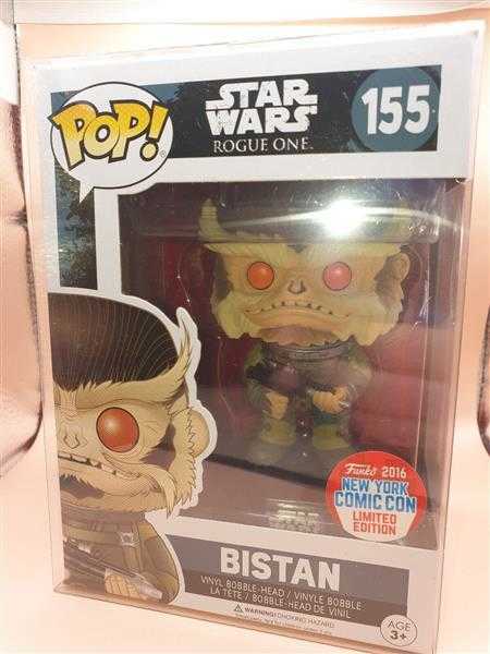 FUNKO POP! Star Wars Rogue One 155 Bistan NEW YORK Con 2016 Bobble +PROTECTOR