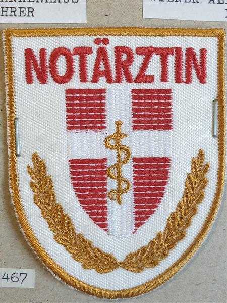 Österreich Austria Wiener Allgem. Krankenhaus Notärztin Patch Ärmelabzeichen