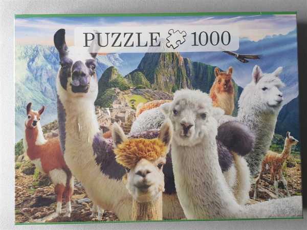 Puzzle 1000 Machu Picchu Lamas - OVP - Sealed NEU! RAR