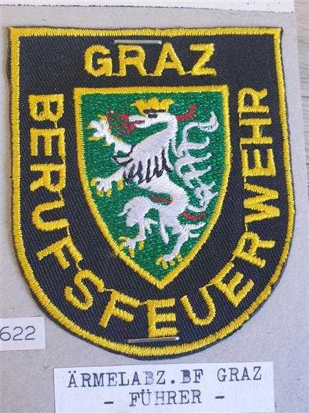 Steiermark Österreich Austria Ärmelabzeichen Berufsfeuerwehr Graz Führer RAR