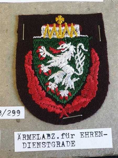 Steiermark Österreich Austria Ärmelabzeichen für Ehrendienstgrade Patch