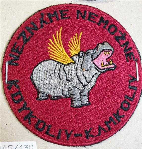 Tschechien Czech Spezieleinheit Patch Fallschirmjäger Parachute Hippo