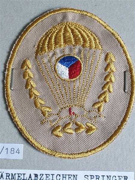 Tschechien Czech Spezieleinheit Patch Parachute Fallschirmjäger Springer 1. Kl.