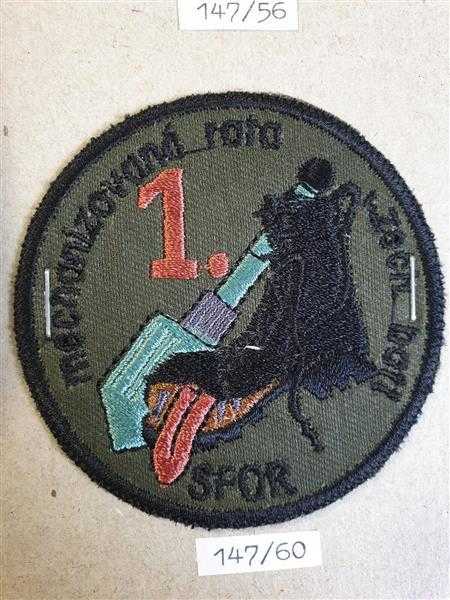 Tschechien Czech Spezieleinheit Patch SFOR 1 Battalion Spaten Stiefel Zunge D