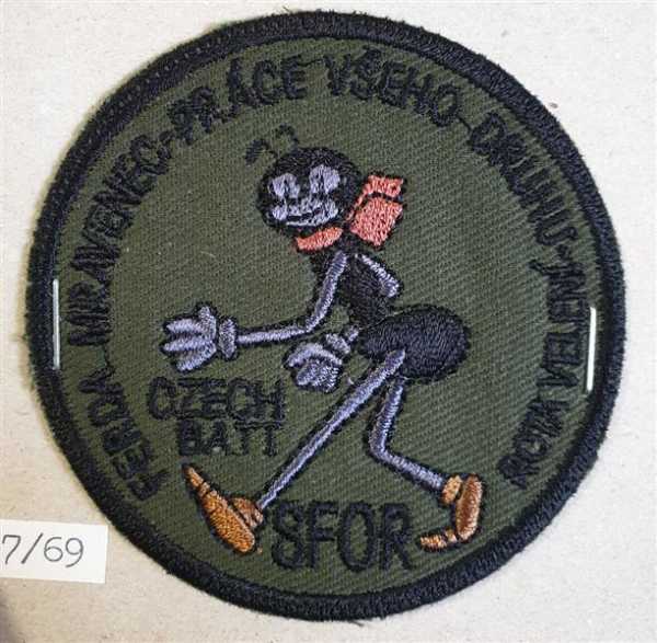 Tschechien Czech Spezieleinheit Patch SFOR Federal Battalion Division Ameise D