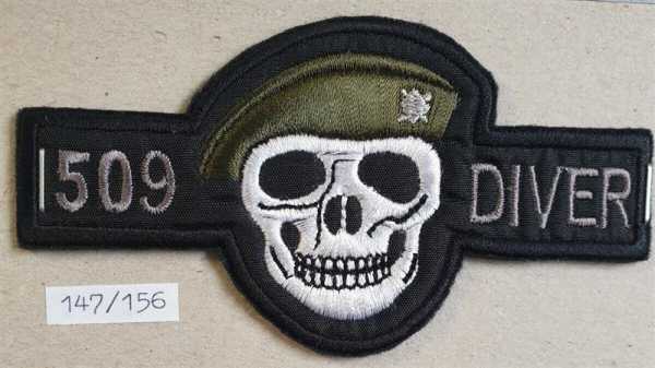 Tschechien Czech Spezieleinheit Patch Sondereinheit Totenkopf 509 Diver Taucher