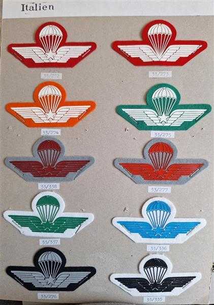 10x Italien Italy Stoffabzeichen Patch Battaglione Paracadutisti Fallschirmjäger