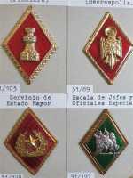 16x Spanien Spain Kragenspiegel Waffengattung Mustertafel Infanterie Polizei