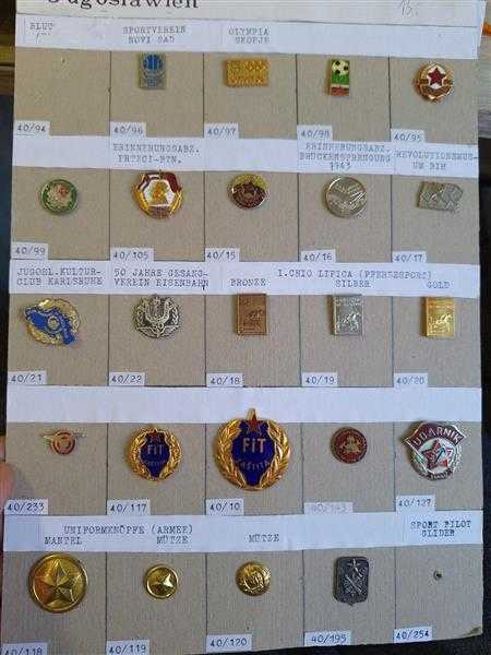 23x Jugoslawien Olympia Sport Armee Militär Militaria Gedenkabzeichen Orden