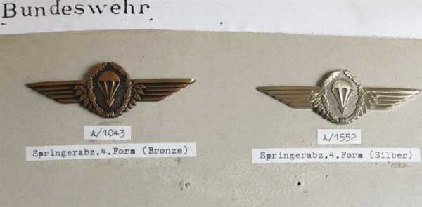 2x Bundeswehr Springerabzeichen 4. Form Luftwaffe Heer Ordensspange Schwinge