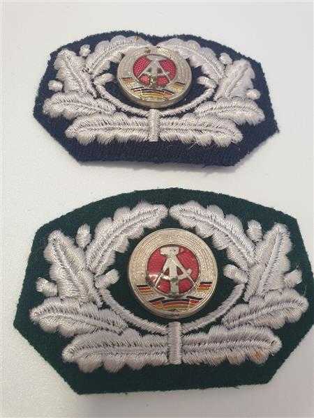 2x DDR NVA VoPo Volkspolizei Stoffauflagen ab Werk zum Aufnähen Mütze Uniform