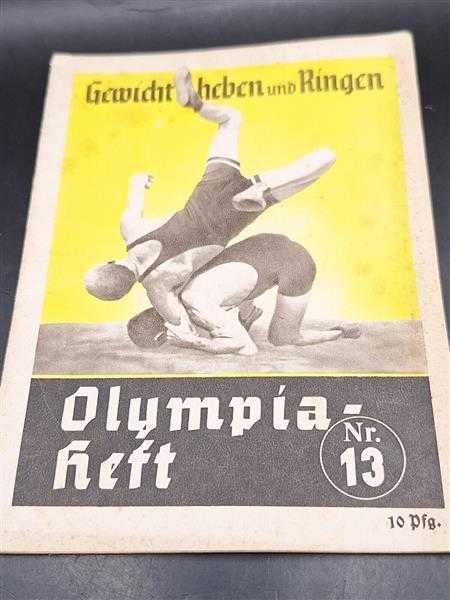 3. Reich Olympische Spiele Berlin 1936 Reichssportführer Nr. 13 Ringen Gewicht H