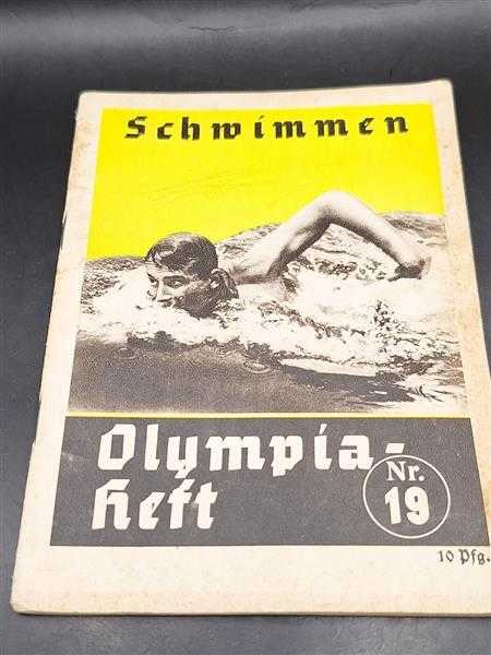 3. Reich Olympische Spiele Berlin 1936 Reichssportführer Nr. 19 Schwimmen