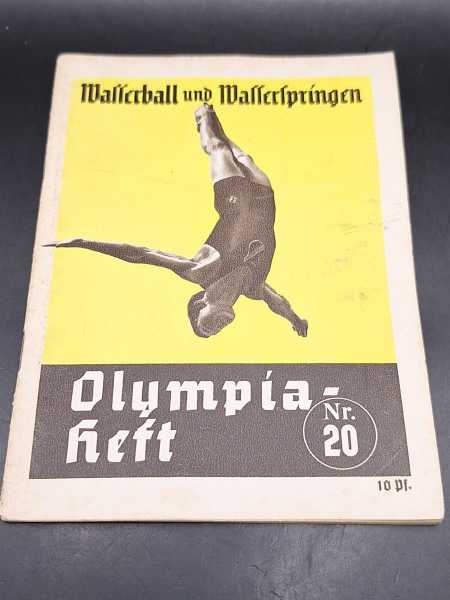 3. Reich Olympische Spiele Berlin 1936 Reichssportführer Wasserball & Springen