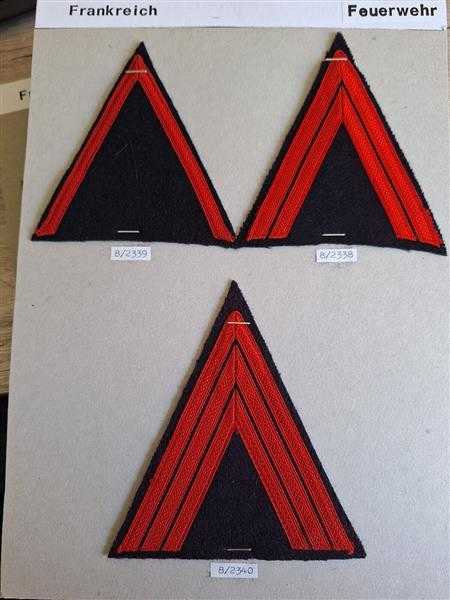 3x Feuerwehr Frankreich France Pompiers Ärmelabzeichen Patch Uniform