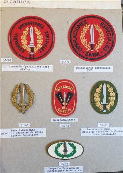 6x Spanien Spain Operaciones Especiales Navy Seal Mando de Unidades Badge Patch