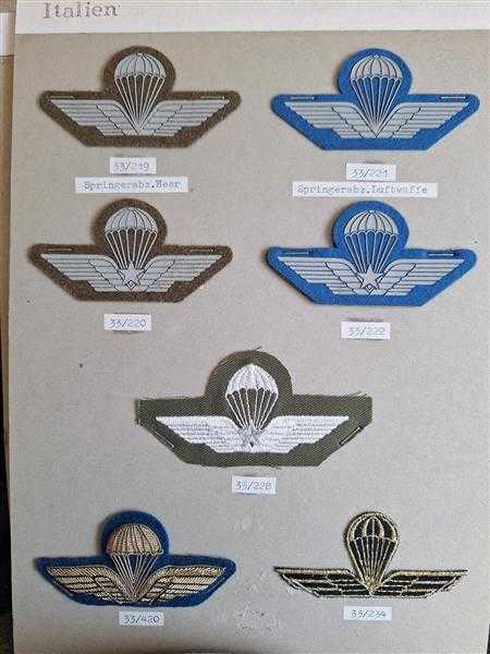 7x Italien Italy Fallschirmjäger Stoffabzeichen Patch Battaglione Paracadutisti