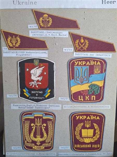 7x Ukraine Heer Armee Badge Abzeichen Bataillon Streitkräfte Patch Neshiner RAR