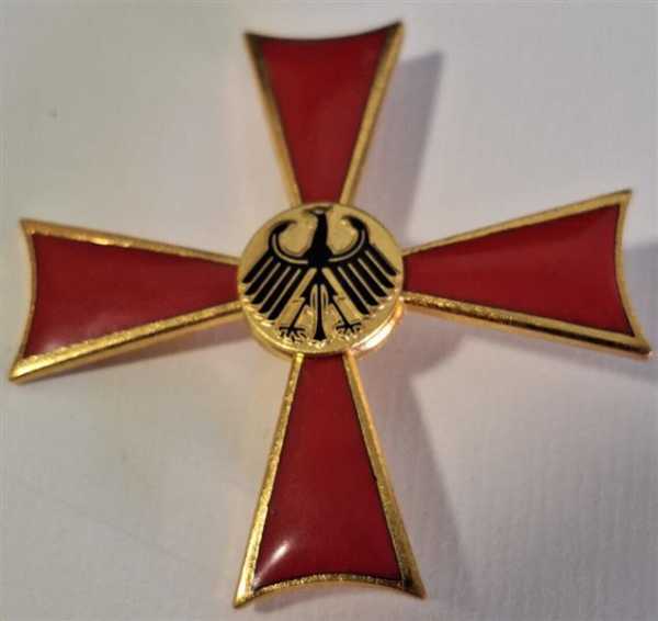 BRD Bundesverdienstkreuz Orden Abzeichen 1 Klasse an Nadel Herren 55mm BVK