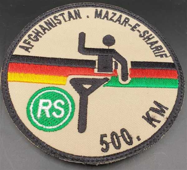 Klett Bundeswehr Patch Stoffabzeichen Afghanistan mazar-e-sharif 500km Lauf RS