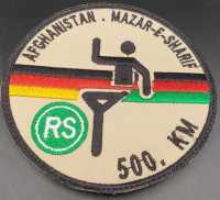 Klett Bundeswehr Patch Stoffabzeichen Afghanistan mazar-e-sharif 500km Lauf RS