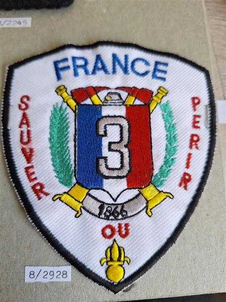 Feuerwehr Frankreich France Ärmelabzeichen Sauver Perir OU 1866 Patch Badge