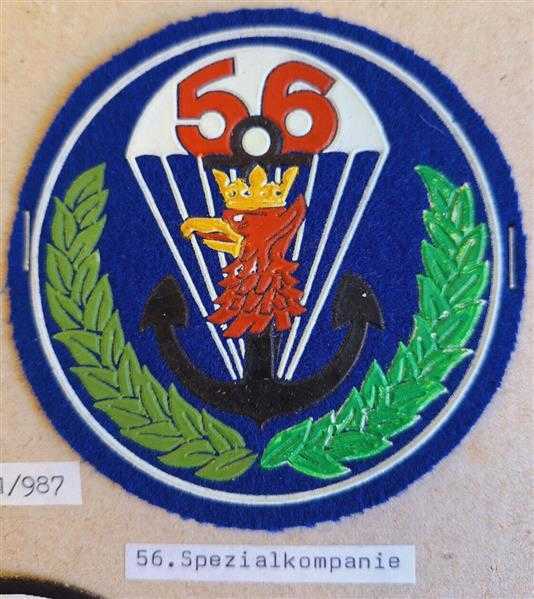 Polen Polska Fallschirmjäger Patch Ärmelabzeichen 56. Spezialkompanie Parachute