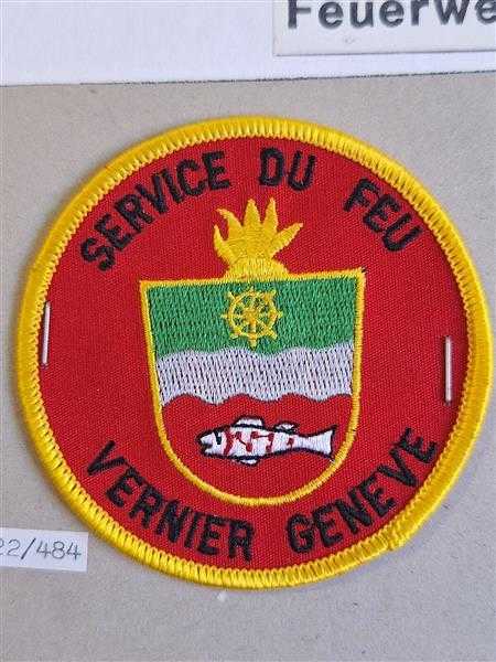 Schweiz Feuerwehr Patch Ärmelabzeichen Service du Feu Vernier Geneve RAR