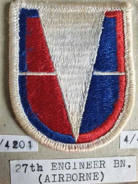 USA Flash Stoffabzeichen Badge Patch Militaria 27th Engineer BN Airborne