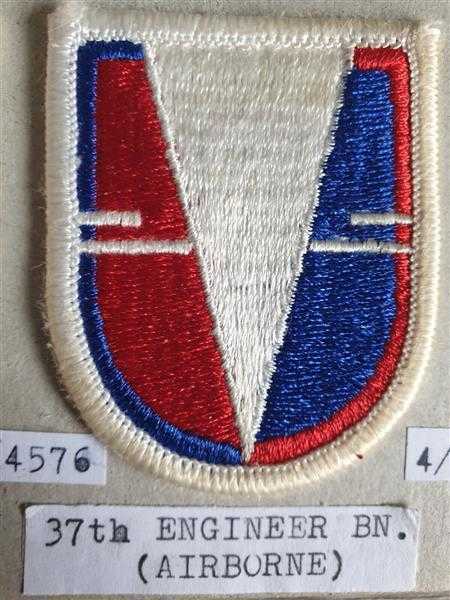 USA Flash Stoffabzeichen Badge Patch Militaria 37th Engineer BN Airborne