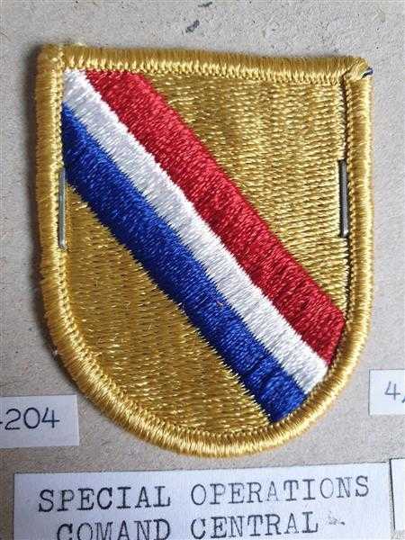 USA Flash Stoffabzeichen Badge Patch Militaria Special Operations Command Centra