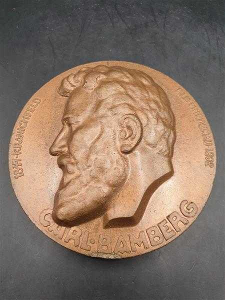 Münze Plakette Medaille Carl Bamberg Kranichfeld Oberschule 1980 Gravur