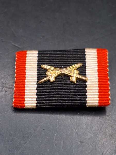 1er Bandspange Feldspange Militaria Kriegsverdienstkreuz mit Schwertern KVK