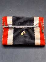 1er Bandspange Feldspange Militaria Kriegsverdienstkreuz mit Schwertern KVK