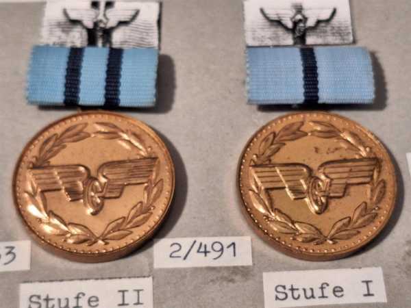 2x DDR NVA Orden Verdienstmedaille Eisenbahner + Interimsspange 1+2 Stufe