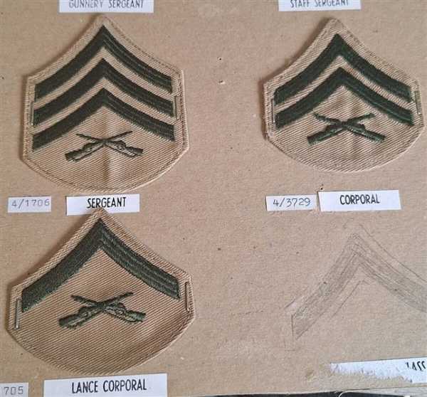 3x Amerika USA Patch Marine Corps Rangabzeichen Lance Corporal Sergeant