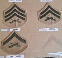 3x Amerika USA Patch Marine Corps Rangabzeichen Lance...