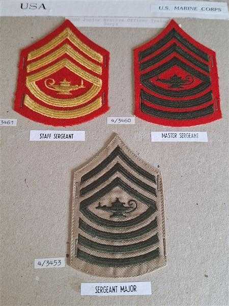 3x Amerika USA Patch Marine Corps USMC Junior Reserve Officer Training Corps