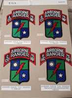 4x Amerika USA US Patch Airborne Ranger 75th infantry...