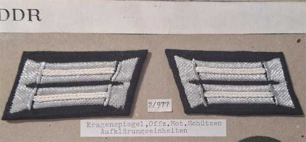 DDR NVA Kragenspiegel Offiziere Mot. Schützen Aufklärungseinheiten