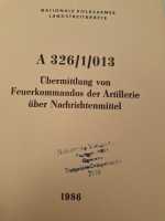 DDR NVA Übermittlung von Feuerkommando der...