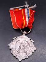 Feuerwehr Medaille Luxemburg sapeurs pompiers 1882 Abzeichen Orden Spange Silber