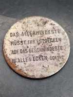 Goethe Medaille 1. Weltkrieg Spendenmedaille Altgummi Sammlung 1916 Orden