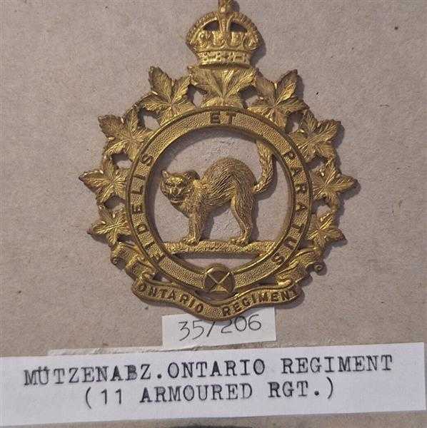 Kanada Canada Mützenabzeichen Cap Badge The Ontario Regiment Patch 11 Armoured